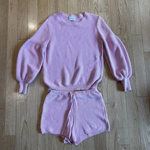 Sabo Skirt Pink Sweater Set